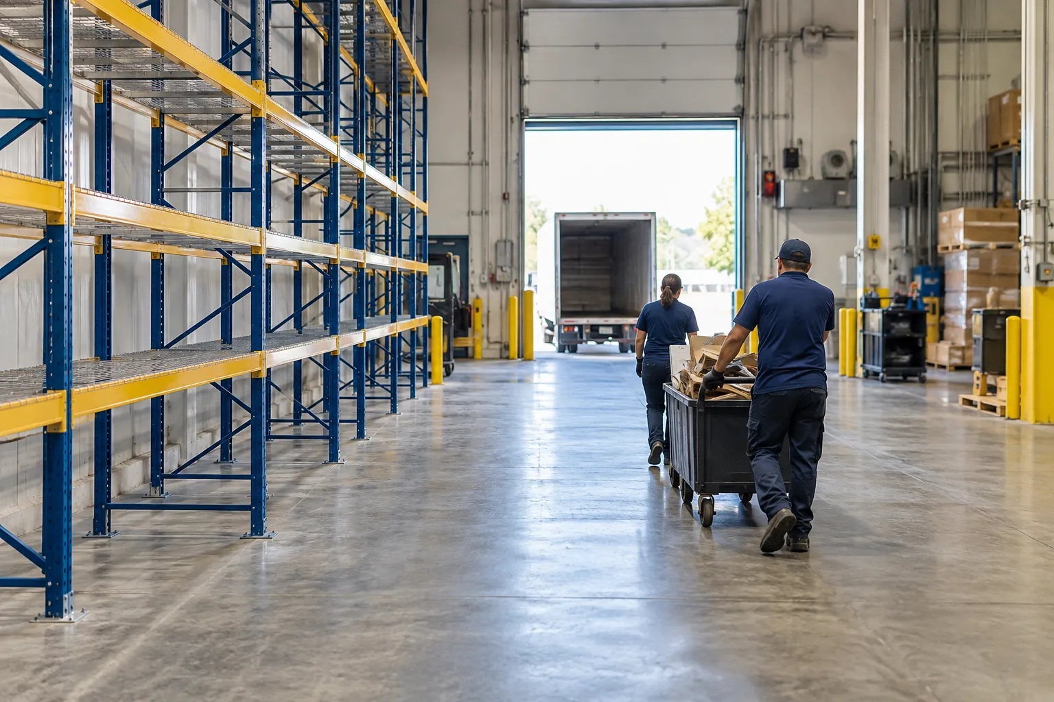 Supporting view of warehouse cleanouts preparation