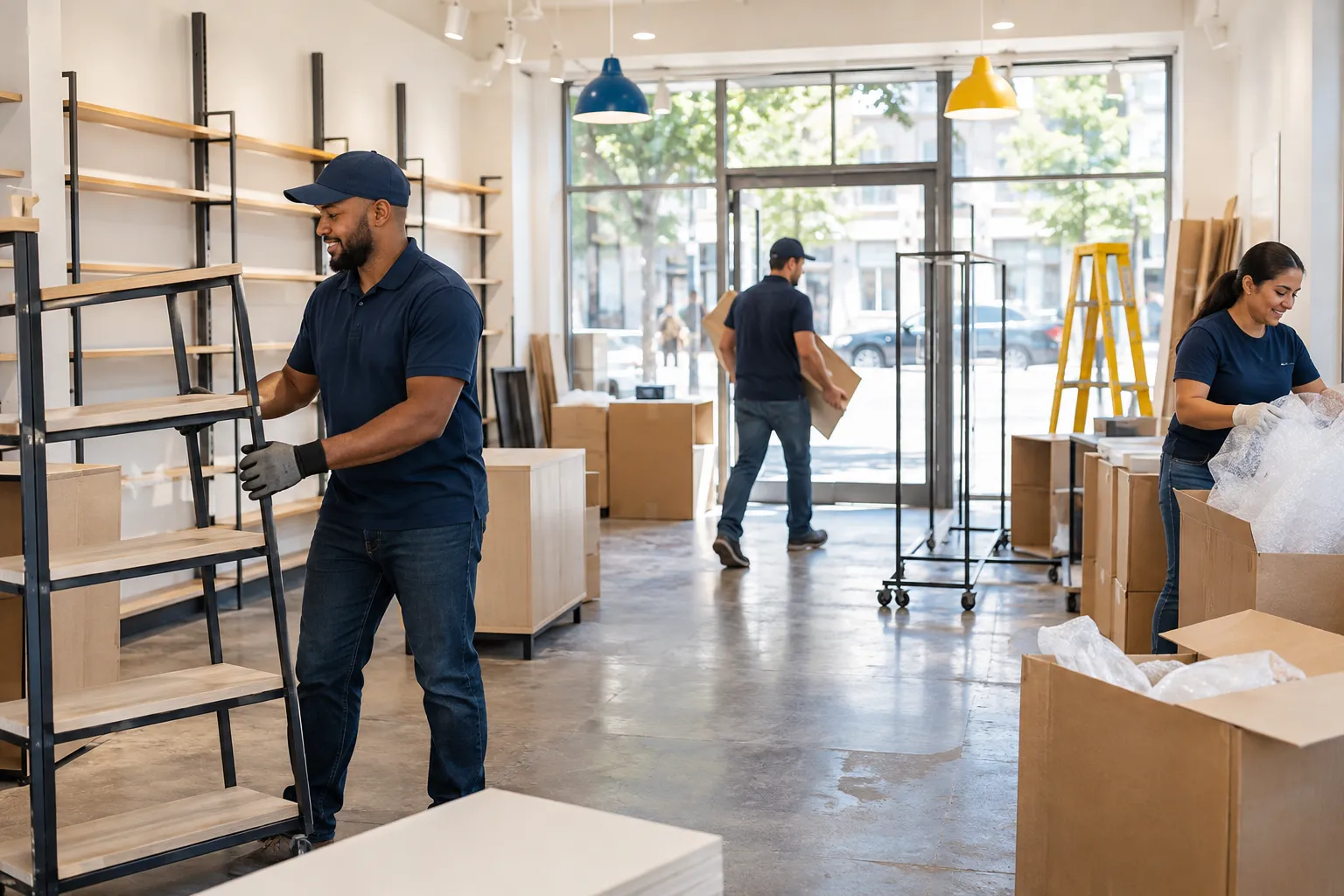 Retail Cleanouts service in a commercial setting